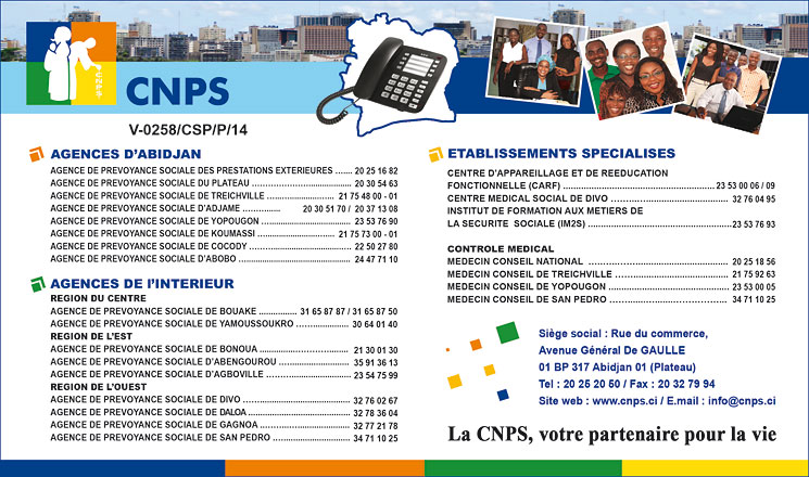 CNPS (CAISSE NATIONALE DE PREVOYANCE SOCIALE): Africaphonebooks ...